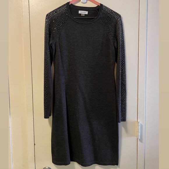 Calvin Klein Dresses & Skirts - Calvin Klein Studded Sweater Dress